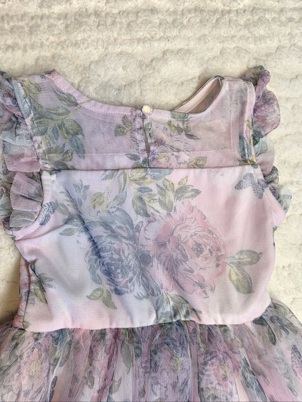 Zenzi Girls Pink Floral Tulle Party Dress XS 4/5
